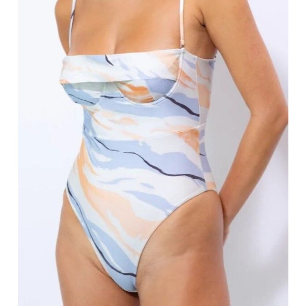 Revel Rey Womens Ezra One Piece Swimsuit Celestial Size XS 10741